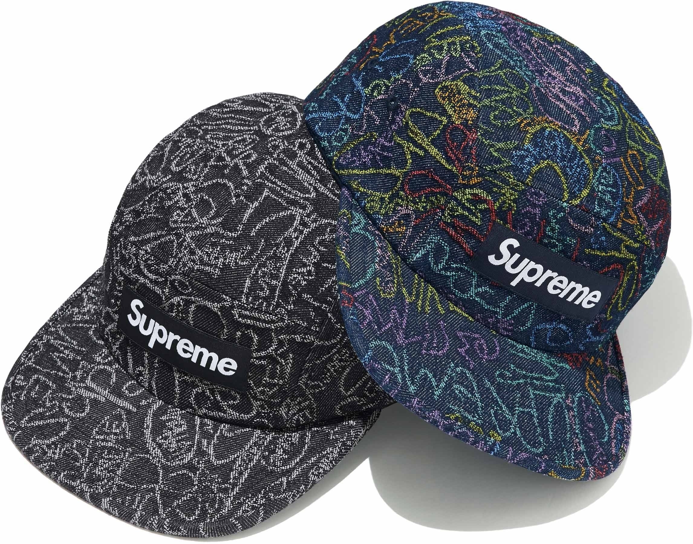 Handwriting Denim Camp Cap